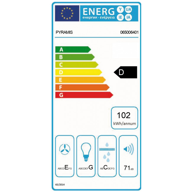 Απορροφητήρας Συρόμενος 60cm Turbo Slim Inox PYRAMIS