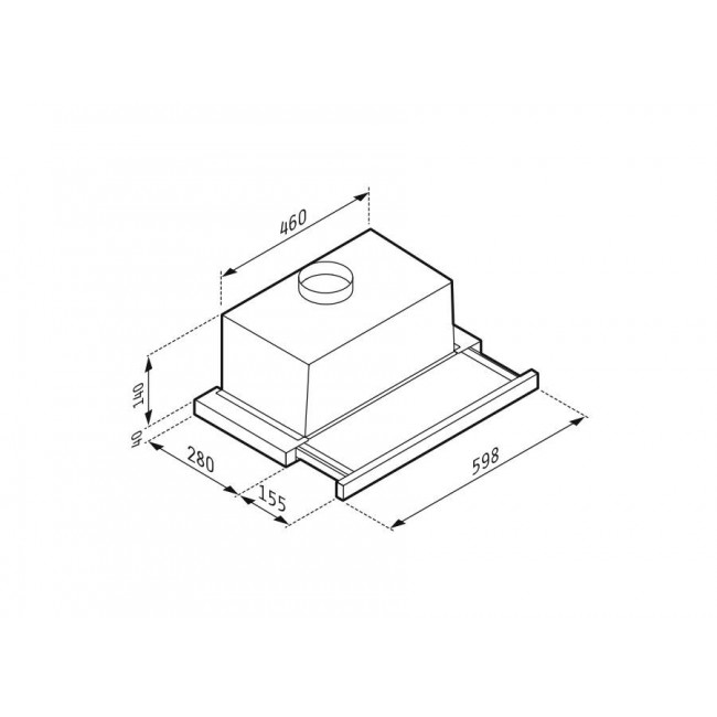 Απορροφητήρας Συρόμενος 60cm Inox PYRAMIS