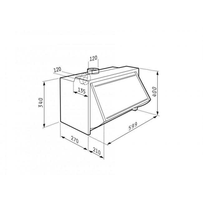 Απορροφητήρας Πτυσσόμενος 60cm Λευκός Essential PYRAMIS