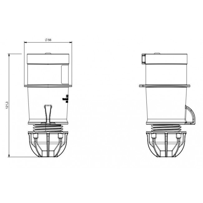 Φις Αρσενικό 4P 16A IP44 214.1636 XENIA SCAME