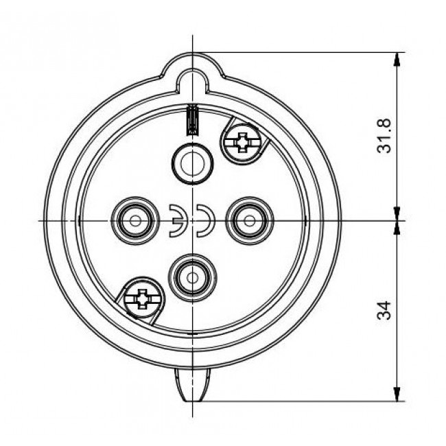 Φις Αρσενικό 4P 16A IP44 214.1636 XENIA SCAME