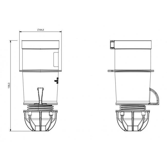 Φις Αρσενικό 4P 32A IP44 214.3236 XENIA SCAME