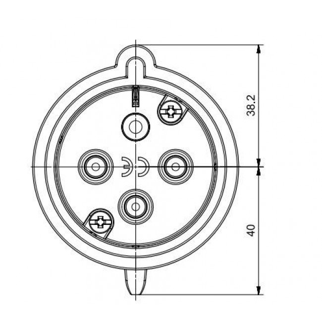 Φις Αρσενικό 4P 32A IP44 214.3236 XENIA SCAME
