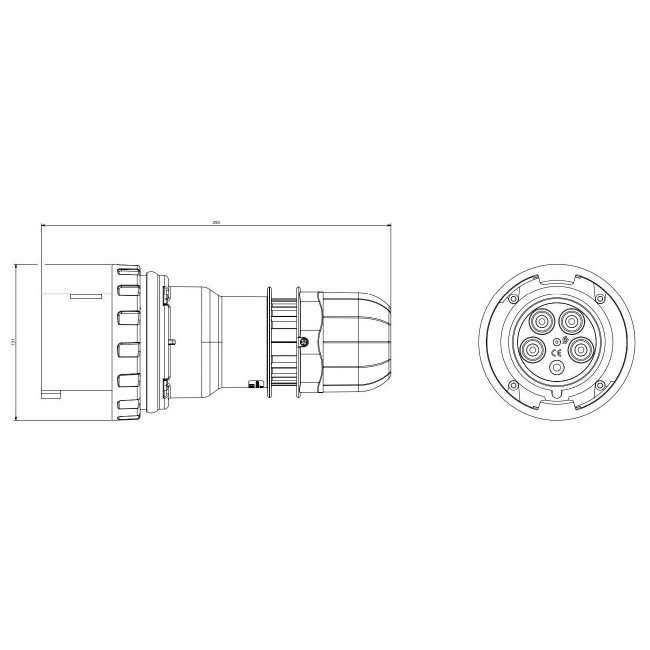Φις Αρσενικό 5P 125A IP67 218.12537 OPTIMA SCAME