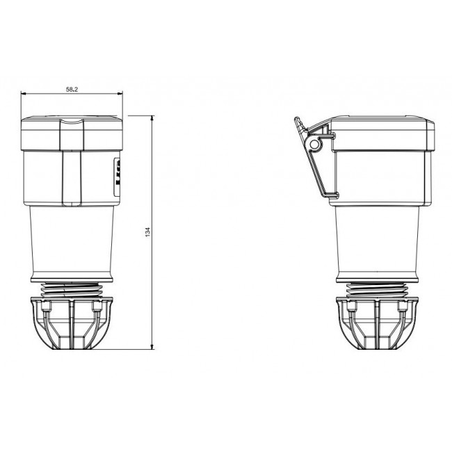 Φις Θηλυκό 4P 16A IP44 314.1646 XENIA SCAME