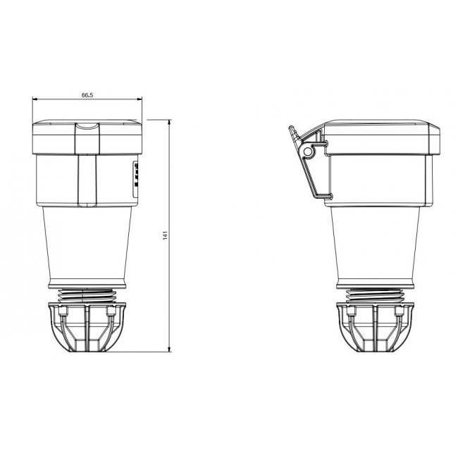 Φις Θηλυκό 5P 16A IP44 314.1647 XENIA SCAME