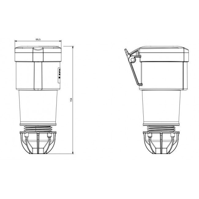 Φις Θηλυκό 4P 32A IP44 314.3246 XENIA SCAME