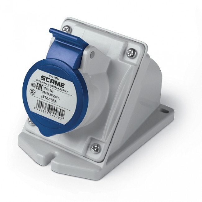 Πρίζα Επιτοίχια Θηλυκό 3P 16A IP44 OPTIMA SCAME