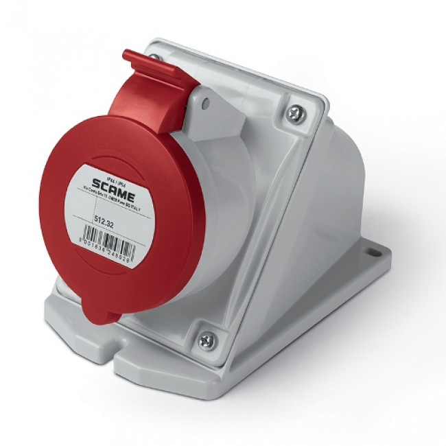 Πρίζα Επιτοίχια Θηλυκό 4P 32A IP44 OPTIMA SCAME