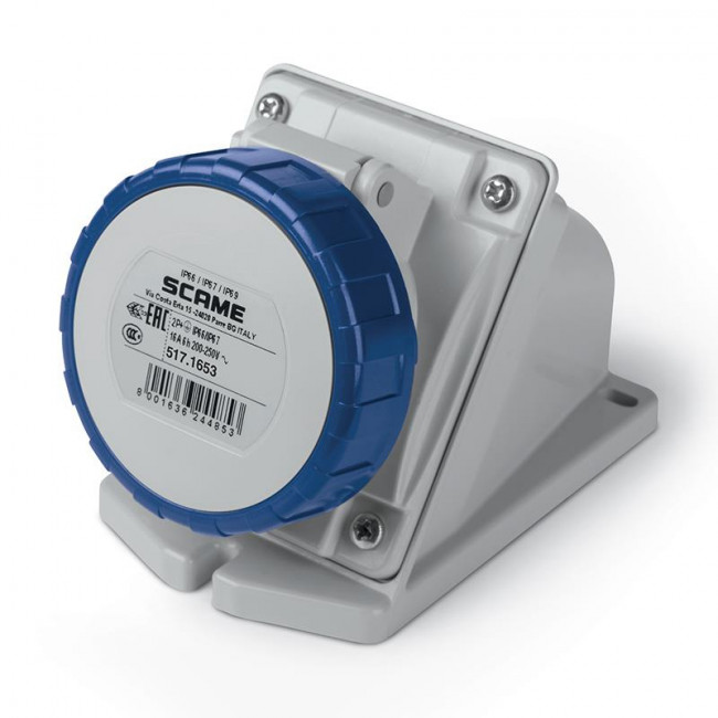 Πρίζα Επιτοίχια Θηλυκό 3P 16A IP67 OPTIMA SCAME