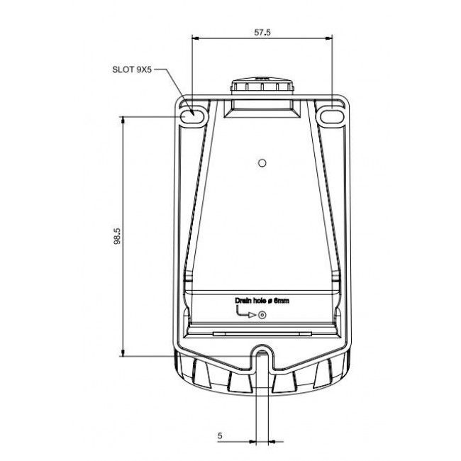 Πρίζα Επιτοίχια Θηλυκό 3P 16A IP67 OPTIMA SCAME