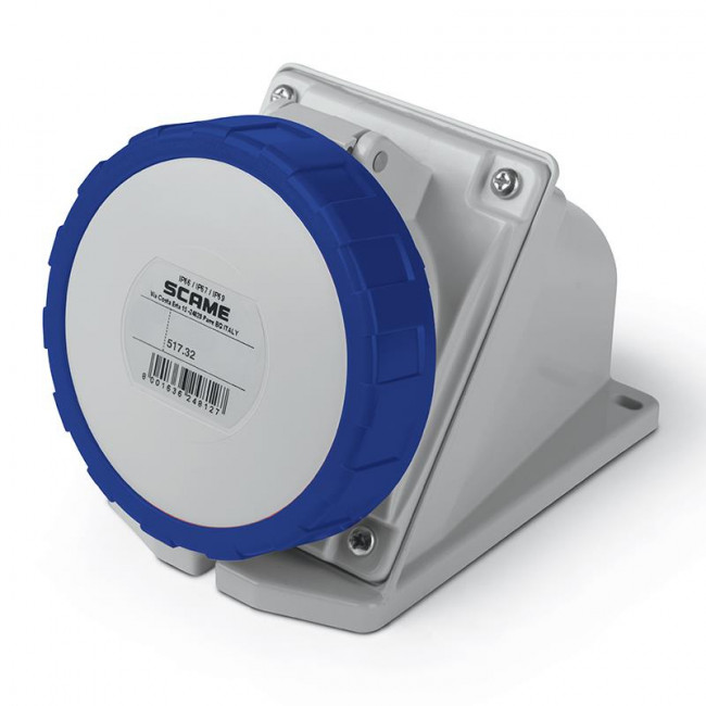 Πρίζα Επιτοίχια Θηλυκό 3P 32A IP67 OPTIMA SCAME