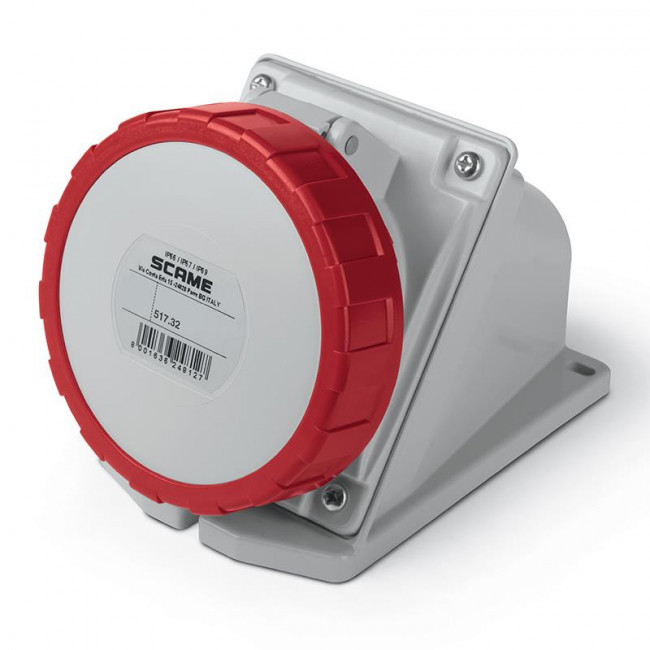 Πρίζα Επιτοίχια Θηλυκό 4P 32A IP67 OPTIMA SCAME