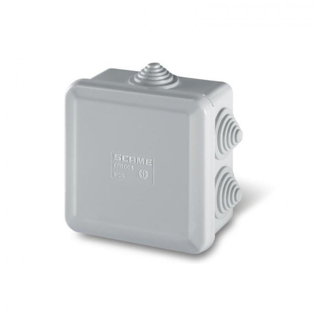 Κουτί Διακλάδωσης Επίτοιχο 80x80x40mm HF IP55 680.003 SCAME