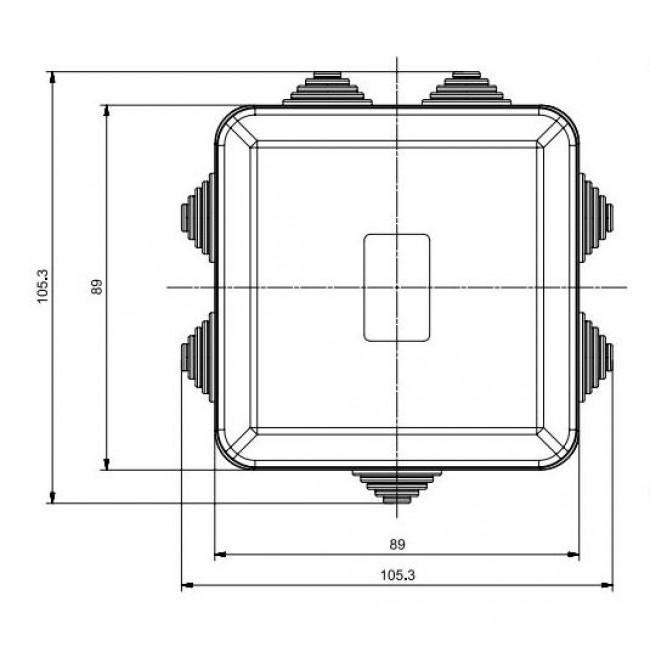 Κουτί Διακλάδωσης Επίτοιχο 80x80x40mm HF IP55 680.003 SCAME