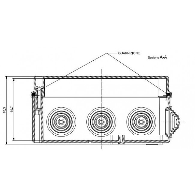 Κουτί Διακλάδωσης Επίτοιχο 150x110x70mm HF IP55 685.006 SCAME
