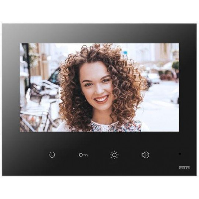 KIT Θυροτηλεόρασης 1 Διαμερίσματος Wi-Fi Με Οθόνη 7'' Μαύρη 040110 CTC