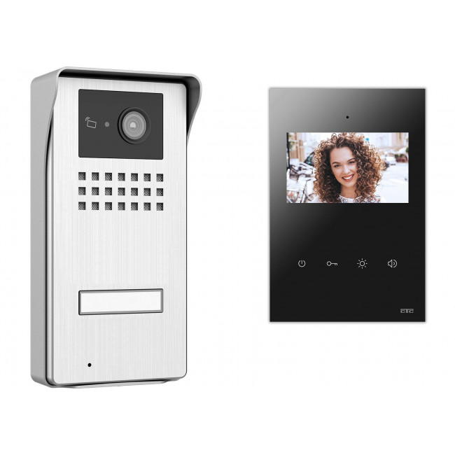 KIT Θυροτηλεόρασης 1 Διαμερίσματος Με Οθόνη 4,3'' 044110 CTC