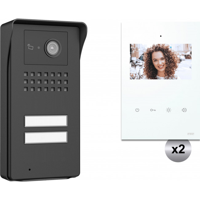 KIT Θυροτηλεόρασης 2 Διαμερισμάτων Με Οθόνη 4,3'' 044283 CTC