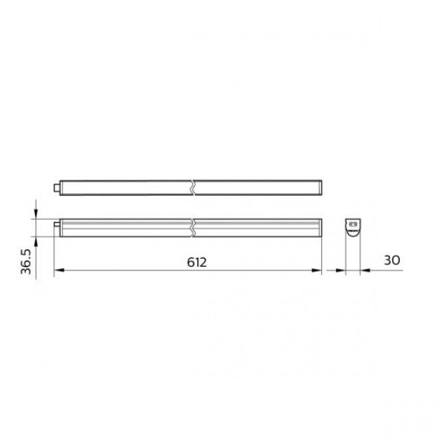Φωτιστικό Πάγκου LED 10W 4000k 60cm Χωρίς Διακόπτη Λευκό BN013C PHILIPS