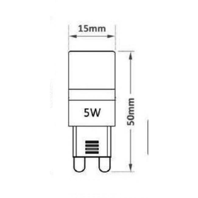 Λάμπα LED 5W G9 4000k 230V COM