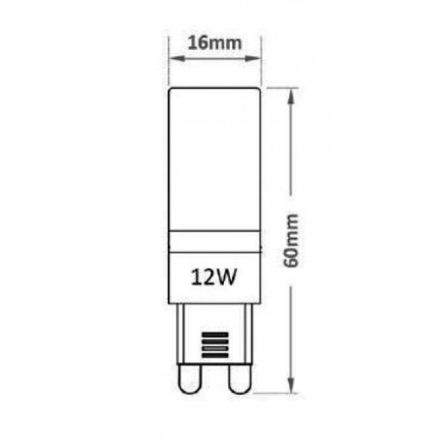 Λάμπα LED 12W G9 6500k 230V COM