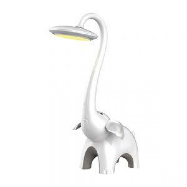 Φωτιστικό Γραφείου Παιδικό LED Σε Σχήμα Ελέφαντα Λευκό COM