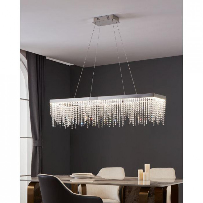 Φωτιστικό LED 38W 4000k Χρώμιο Και Κρύσταλλο Antelao 39283 EGLO