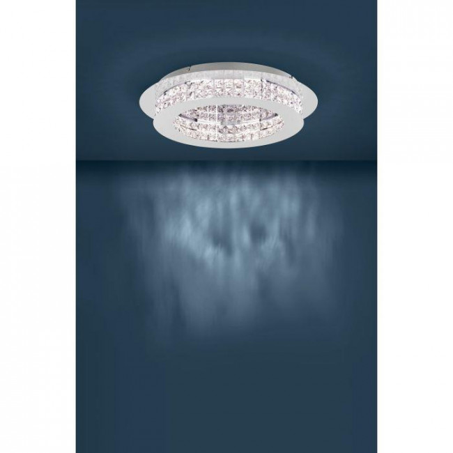 Πλαφονιέρα LED 31.5W 3000k Χρώμιο Και Κρύσταλλο Principe 39401 EGLO