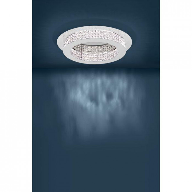 Πλαφονιέρα LED 44.1W 3000k Χρώμιο Και Κρύσταλλο Principe 39402 EGLO