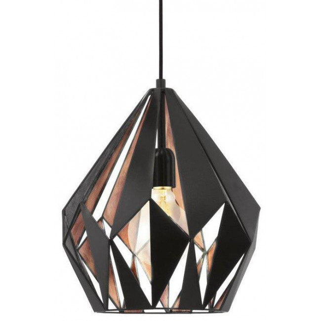 Φωτιστικό Μονόφωτο Ε27 Μαύρο Και Χαλκός Carlton 1 49878 EGLO