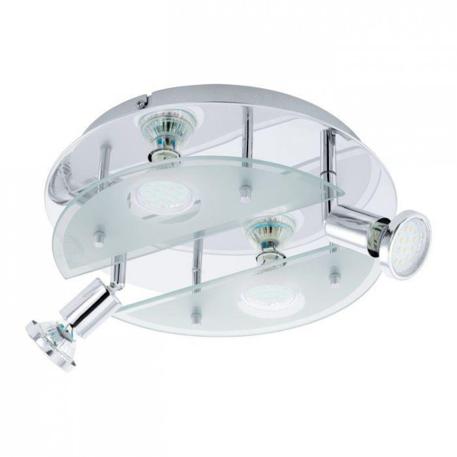 Σποτ Οροφής Τετράφωτο GU10 Χρώμιο Cabo1 93085 EGLO