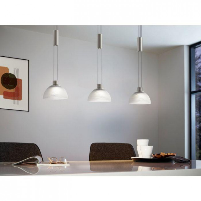Φωτιστικό LED 19.5W 3000k Νίκελ Και Λευκό Montefio 93468 EGLO