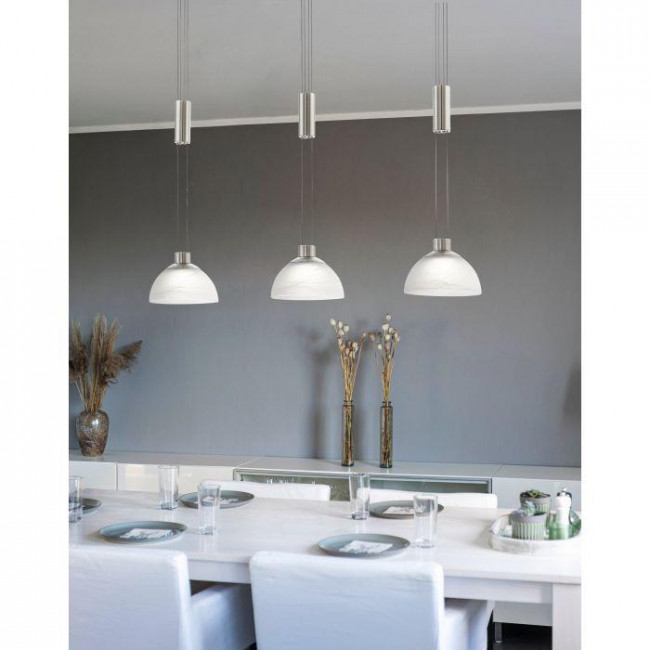 Φωτιστικό LED 19.5W 3000k Νίκελ Και Λευκό Montefio 93468 EGLO