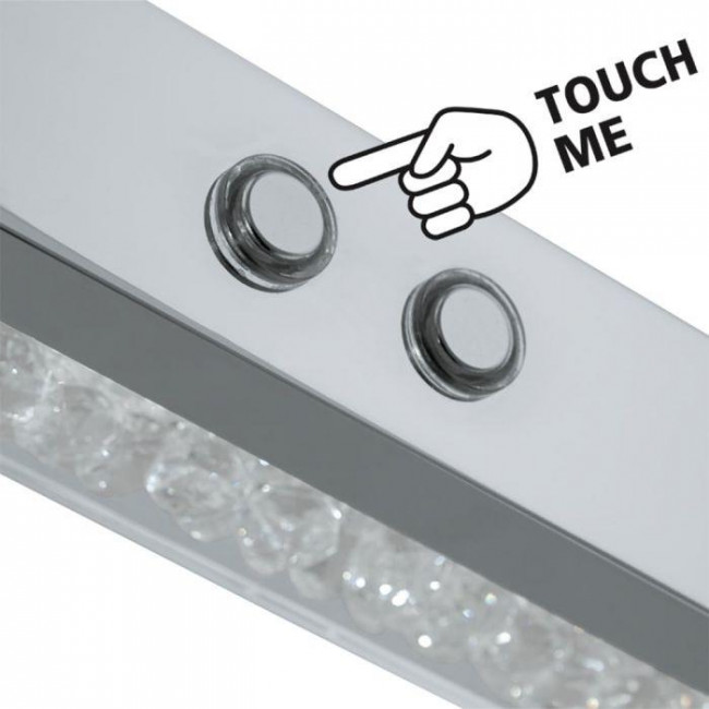Φωτιστικό LED 32W 2700k-5000k Χρώμιο Και Διάφανο Cardito1 93626 EGLO