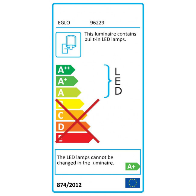 Πλαφονιέρα LED 16w 3000k Χρώμιο Και Λευκό Manilva 96229 EGLO