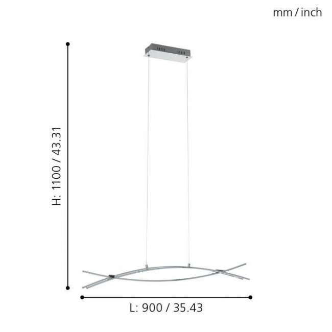 Φωτιστικό LED 23.6W 3000k Χρώμιο Nevado 96331 EGLO