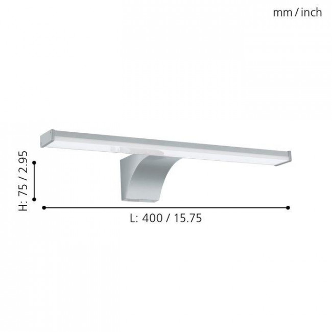 Απλίκα Μπάνιου LED 7.4W 4000k Ασημί Pandella2 97059 EGLO