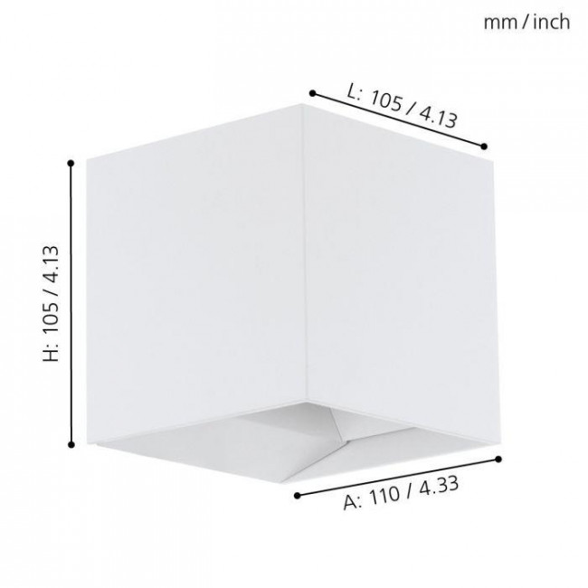 Απλίκα LED 6.6W 3000k Λευκό Calpino 97241 EGLO