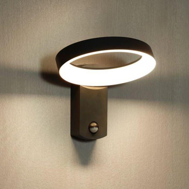 Απλίκα LED 11W 3000k Ανθρακί Με Αισθητήρα Κίνησης Pernate 97308 EGLO