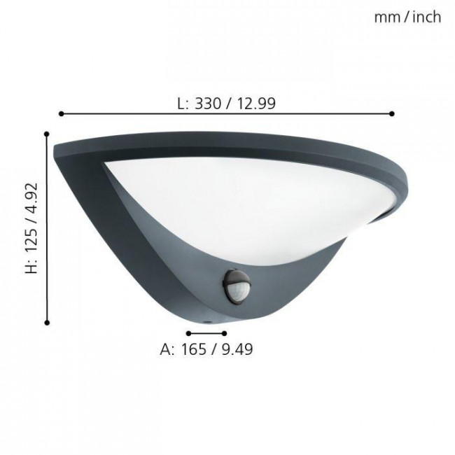 Απλίκα LED 9W 3000k Ανθρακί Και Λευκό Belcreda 97312 EGLO
