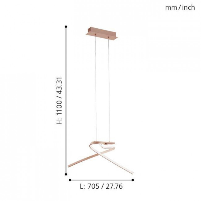 Φωτιστικό LED 19W 3000k Ροζ Lasana2 97362 EGLO