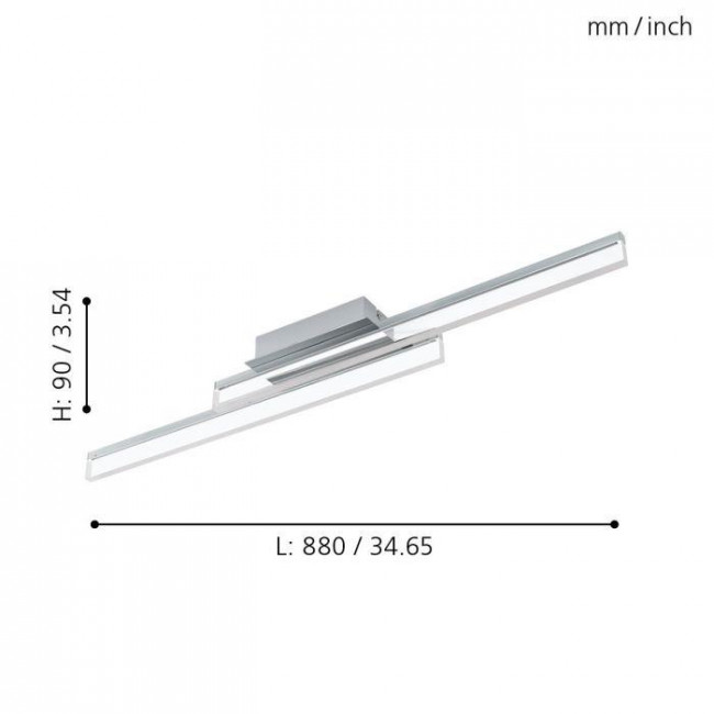 Απλίκα Μπάνιου LED 22W 3000k Χρώμιο Palmital 97965 EGLO