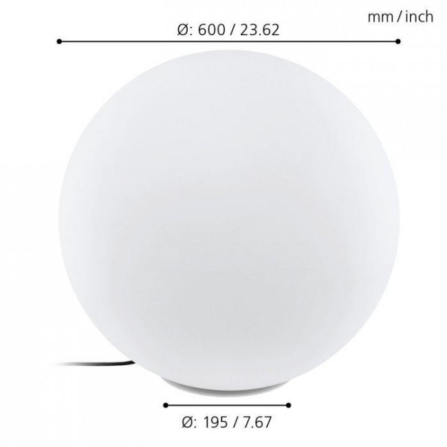 Φωτιστικό Μπάλα E27 600mm Λευκό Monterolo 98104 EGLO