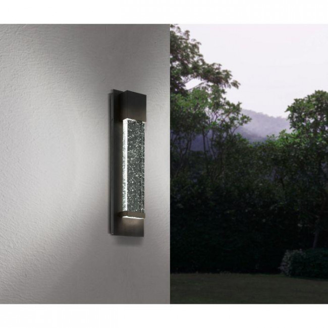 Απλίκα LED 6.6W 3000k Μαύρο Και Διάφανο Villagrazia 98153 EGLO