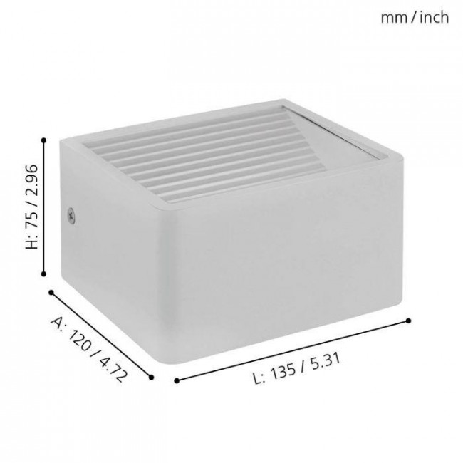 Απλίκα LED 6.2W 3000k Λευκό Doninni1 98266 EGLO