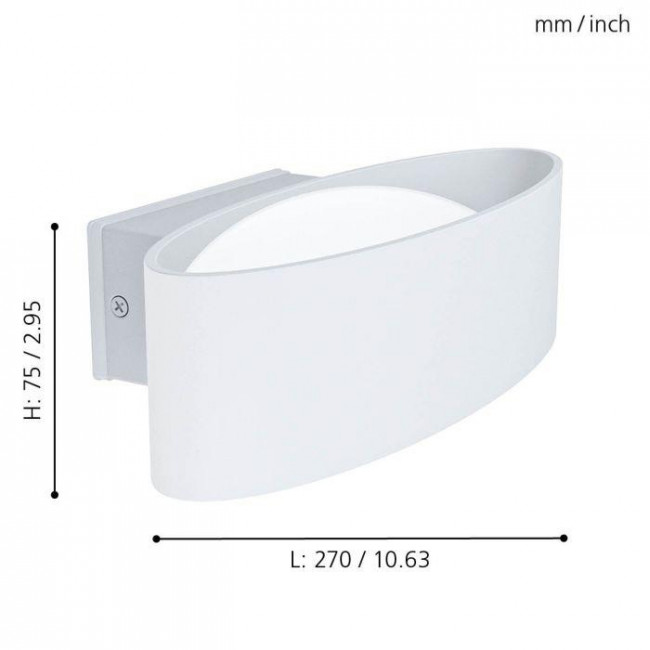 Απλίκα LED 10W 3000k Λευκό Chinoa 98709 EGLO