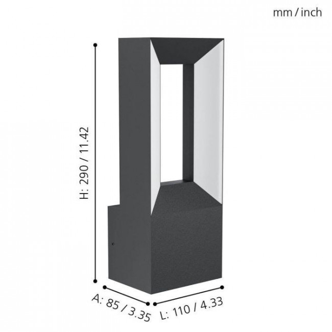 Απλίκα LED 10W 3000k Μαύρο Και Λευκό Riforano 98725 EGLO