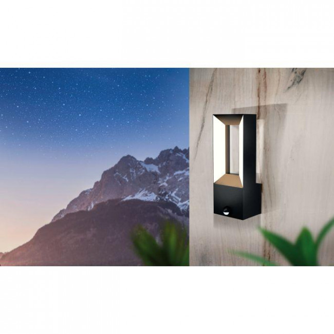 Απλίκα LED 10W 3000k Μαύρο Και Λευκό Με Αισθητήρα Κίνησης Riforano 98726 EGLO