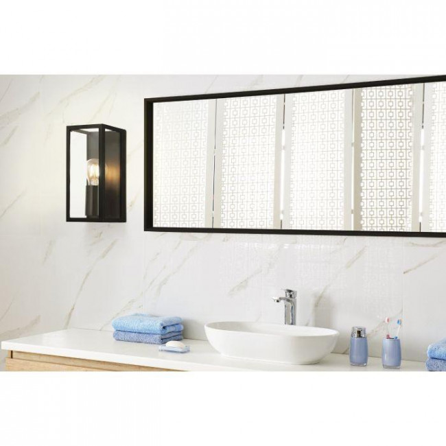 Απλίκα Μπάνιου E27 Μαύρο Και Διάφανο Amezola 99123 EGLO